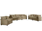 Light Brown / 3 Pc. 3 Seater Sofa, 2 Seater Sofa, Chair