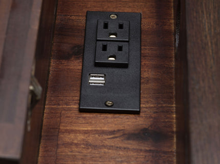 Monroe - Desk - Distressed Charcoal Brown