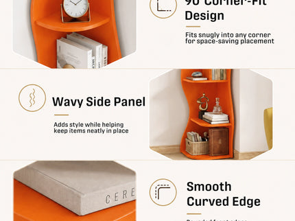 5 Tier S - Shaped Corner Shelf For Living Room
