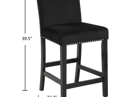 Modern 5 Piece Counter Height Dining Set With Tufted Nail Head Chairs