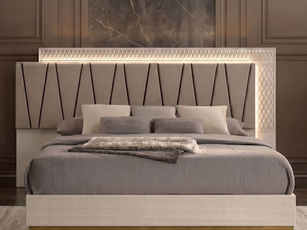 Stanley - Bed With LED Upholstered Headboard