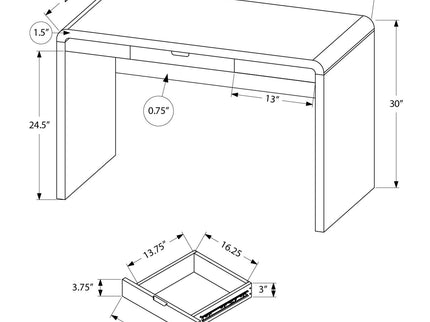 Computer Desk For Home Office, Storage Drawers, Contemporary & Modern - White