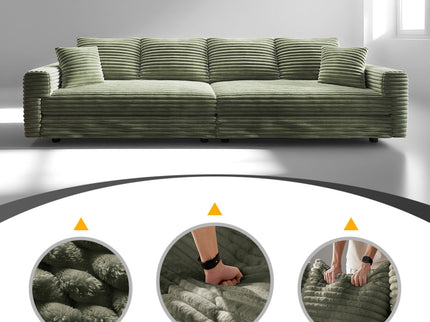 4 Seat Sofa, Deep Seat Couches With Soft Pillows