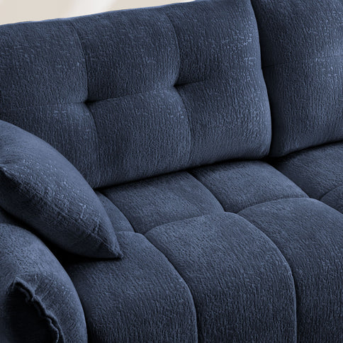 Ergonomic Single Seater Sofa With Ottoman, High Resilience Support Cushions