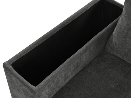 L Shaped Couch With Pull Out Bed And Storage Sectional Sleeper Sofa With Hidden Storage, Wide Armrest With Storage, For Living Room, Apartment, Bedroom, Office