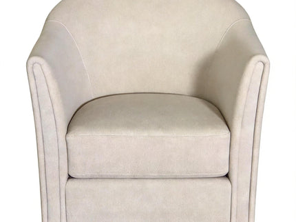 360 Degree Rotating Barrel Armchair For Living Room - Cream Beige
