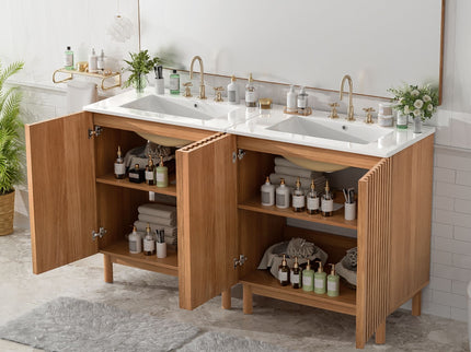 Traditional Bathroom Vanity With Ceramic Sink