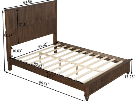 Platform Bed Frame With Tall Headboard