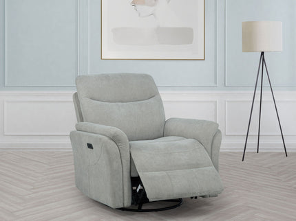 Beacon - Power Swivel Recliner With USB Charging And Adjustable Recline
