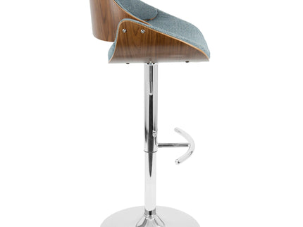 Fabrizzi - Mid Century Modern Adjustable Barstool With Swivel (Set of 2)