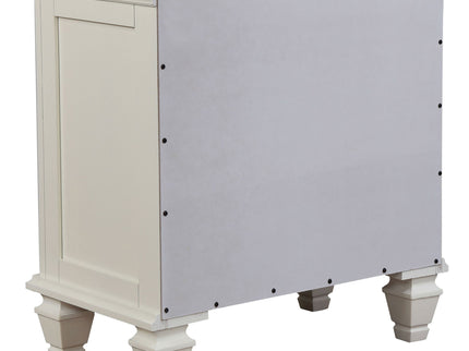 Dennis - 4 Piece Eastern King Bedroom Set - Cream White