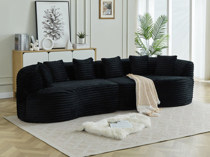 Sectional Sofa, Oversized 4 Seater With Deep Seat Design