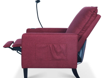 Recliner Chairs For Adults, Adjustable Recliner Sofa With Mobile Phone Holder & Cup Holder, Modern Reclining Chairs Fabric Push Back Recliner Chairs For Living Room, Bedroom