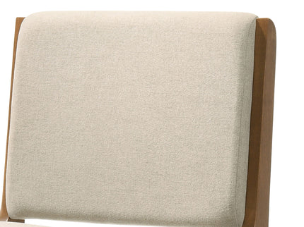 Contemporary Dining Chair Set Upholstered Fabric With Rubberwood Frame