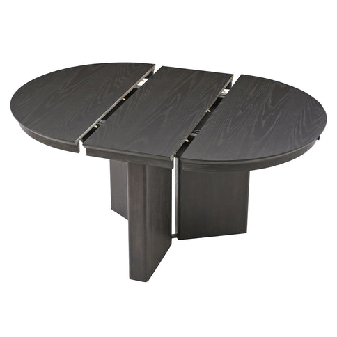 Farmhouse Oval Extendable Dining Table With Pedestal Base