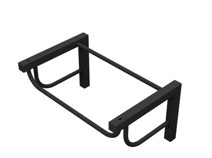 Wall Mounted Rectangular Bathroom Sink With 304 Stainless Steel Towel Bar & Overflow - White