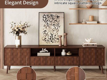 TV Stand With Drawers And Cable Management - Walnut