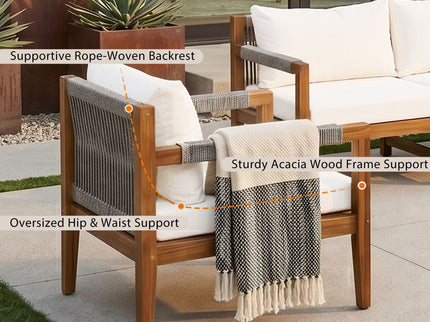 3 Piece Outdoor Sectional Sofa Set