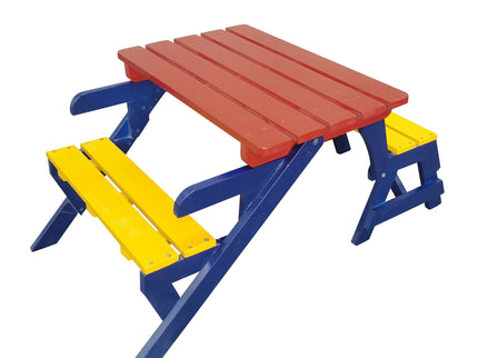 Kids Multi-Functional Arm Chair, Table With 2 Benches All-In-One Set