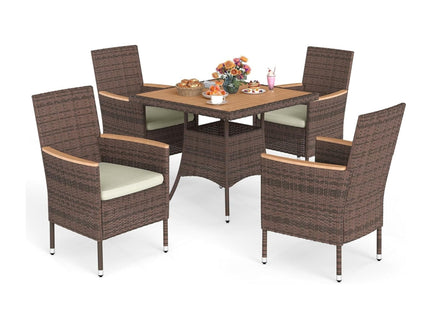 All-Weather Square Rattan Patio Dining Table