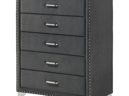 5 Drawer Bedroom Chest With Crystal Pulls