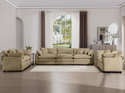 Elegant Oversized Sectional Sofa Set With Deep Seats And Flexible Layout