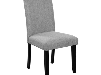 5 Piece Round Dining Table Set, Dining Table And 4 Upholstered Chairs For Dining Room, Kitchen Room, Living Room - White / Gray