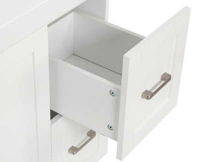 Bathroom Vanity With 2 Doors, 2 Drawers, Adjustable Shelf, Hidden Slides & Soft Close Hinges