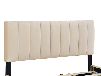 Platform UpholsteredBed With 2 Drawers And Twin Long Trundle