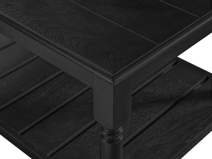 Coffee Table With Slatted Lower Shelf For Living Room