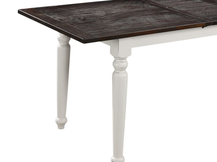 Dining Table With Leaf, Expandable - Brown