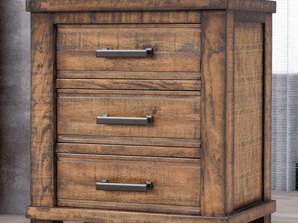 Drawer Reclaimed Solid Wood Framhouse Nightstand - Natural