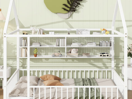 House Frame With Fence And Shelves