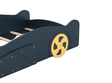 Race Car Shaped Platform Bed With Wheels And Storage