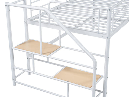 Loft Bed With Storage Stairs And Metal Frame