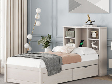 Bed Frame With Built In USB Port And 2 Drawers