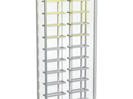 Wine Storage LED Curio Cabinet - Chrome