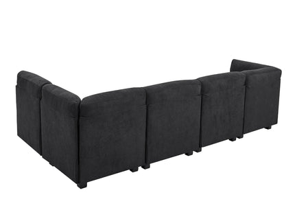 Upholstered Modular Sectional - Black