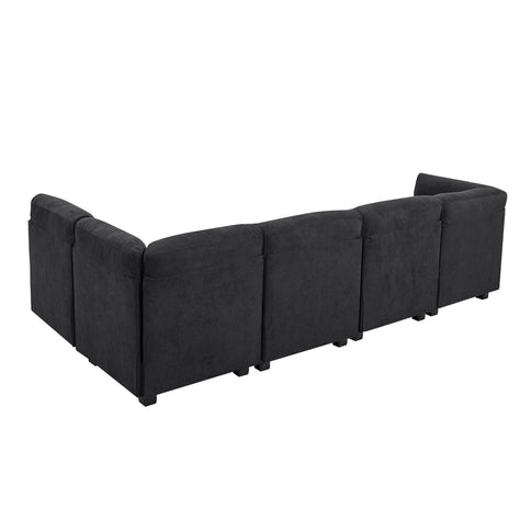 Upholstered Modular Sectional - Black