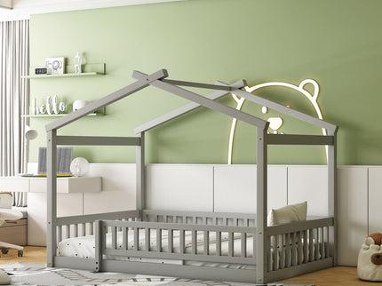 Bed House Bed Frame With Fence