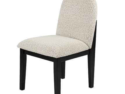5 Piece Round Dining Set With With Chairs - Black / White