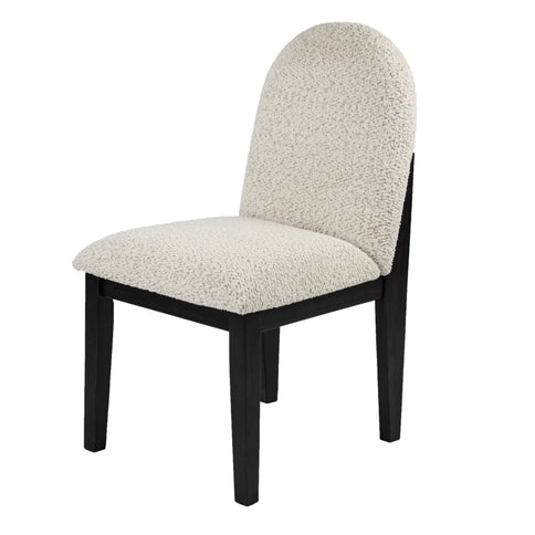 5 Piece Round Dining Set With With Chairs - Black / White