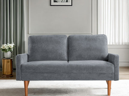 Loveseat Sofa, European Style With Sleek Design, Modern & Vintage Flair, Upholstered 2 Seater Couch