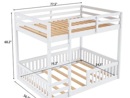 Stylish Bunk Bed With Ladder And Guardrails