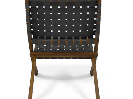 Kayla - Outdoor Foldable 2 Seater Chat Set - Brown / Gray