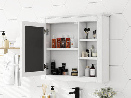 Wall Mounted Medicine Cabinet With Mirror And 3 Open Shelves