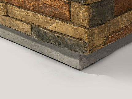 Propane Gas Fire Pit Table, 60000 Btu Rectangular For Outside Patio - Sandstone