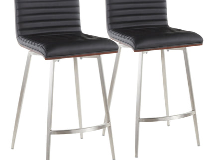 Mason - Contemporary Swivel Counter Stool (Set of 2)
