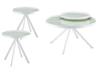 White / 3 Pc. Coffee Table, 2 End Tables