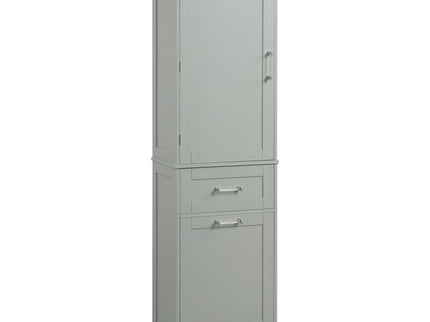 Tall Freestanding Bathroom Storage Cabinet With Adjustable Shelf And 2 Drawers